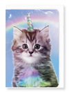 Ezen Designs - Unicorn cat - Greeting Card - Front