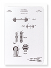 Ezen Designs - Patent of barbell  (1948) - Greeting Card - Front