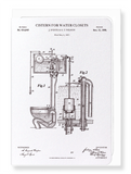 Ezen Designs - Patent of cistern for water closets (1898) - Greeting Card - Front