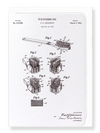 Ezen Designs - Patent of toothbrush (1943) - Greeting Card - Front