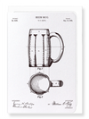 Ezen Designs - Patent of beer-mug (1876) - Greeting Card - Front