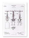 Ezen Designs - Patent of corkscrew (1898) - Greeting Card - Front