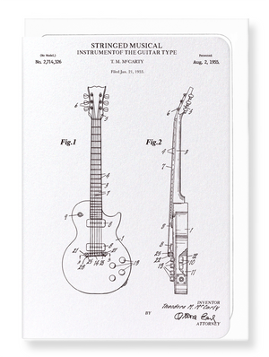 Ezen Designs - Patent of guitar (1955) - Greeting Card - Front