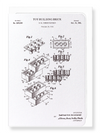 Ezen Designs - Patent of toy building brick (1961) - Greeting Card - Front