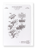 Ezen Designs - Patent of toy building brick (1961) - Greeting Card - Front