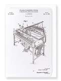 Ezen Designs - Patent of piano construction (1950) - Greeting Card - Front