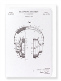 Ezen Designs - Patent of headphone (1966) - Greeting Card - Front