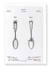 Ezen Designs - Patent of spoon (1895) - Greeting Card - Front