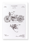 Ezen Designs - Patent of cycle support (1928) - Greeting Card - Front