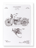 Ezen Designs - Patent of cycle support (1928) - Greeting Card - Front