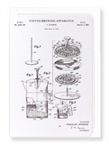 Ezen Designs - Patent of coffee brewing apparatus (1967) - Greeting Card - Front