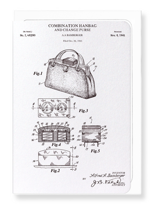 Ezen Designs - Patent of handbag (1949) - Greeting Card - Front