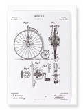 Ezen Designs - Patent of bicycle (1887) - Greeting Card - Front