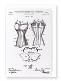 Ezen Designs - Patent of corset and bust (1911) - Greeting Card - Front