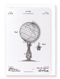 Ezen Designs - Patent of globe (1888) - Greeting Card - Front