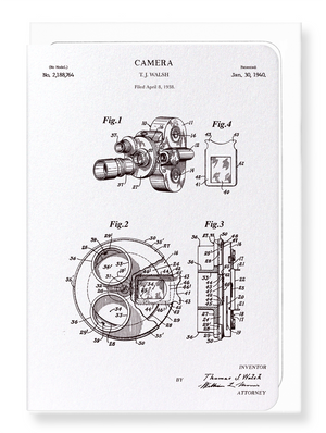 Ezen Designs - Patent of camera (1940) - Greeting Card - Front