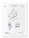 Ezen Designs - Patent of folding chair (1862) - Greeting Card - Front