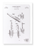 Ezen Designs - Patent of trowel (1929) - Greeting Card - Front