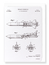 Ezen Designs - Patent of space vehicle (1975) - Greeting Card - Front