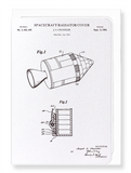 Ezen Designs - Patent of spacecraft Radiator Cover (1969) - Greeting Card - Front