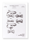 Ezen Designs - Patent of reversible bow tie (1923 - Greeting Card - Front