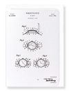 Ezen Designs - Patent of wristwatch (1954) - Greeting Card - Front