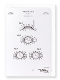 Ezen Designs - Patent of wristwatch (1954) - Greeting Card - Front