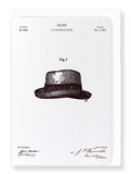 Ezen Designs - Patent of hats (1873) - Greeting Card - Front