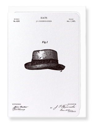 Ezen Designs - Patent of hats (1873) - Greeting Card - Front