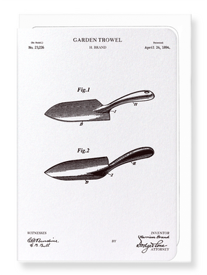 Ezen Designs - Patent of garden trowel (1894) - Greeting Card - Front