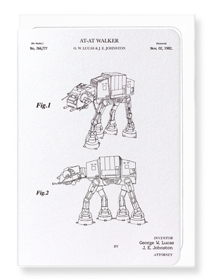 Ezen Designs - Patent of AT-AT walker (1982) - Greeting Card - Front