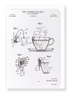 Ezen Designs - Patent of pre-gummed tea bag (1979) - Greeting Card - Front