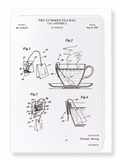 Ezen Designs - Patent of pre-gummed tea bag (1979) - Greeting Card - Front