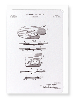 Ezen Designs - Patent of artist's palette (1950) - Greeting Card - Front