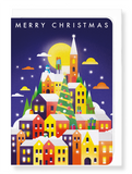 Ezen Designs - Christmas snow city - Greeting Card - Front