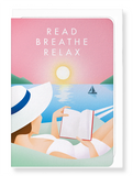 Ezen Designs - Read breathe relax - Greeting Card - Front