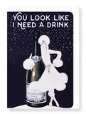 Ezen Designs - Another drink - Greeting Card - Front