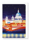 Ezen Designs - St paul’s at night - Greeting Card - Front