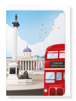 Ezen Designs - National gallery and bus - Greeting Card - Front