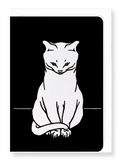 Ezen Designs - Sitting cat (1918) in white - Greeting Card - Front