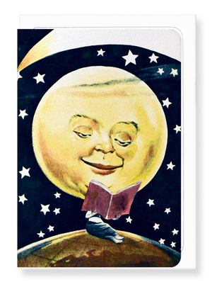 Ezen Designs - Even the moon reads - Greeting Card - Front