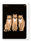 Ezen Designs - Three cats (1916) - Greeting Card - Front