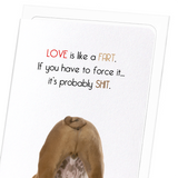 Love is like a fart (Pack of 8 cards)