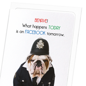 Facebook police (Pack of 8 cards)