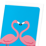 Flamingo heart (Pack of 8 cards)