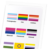 Table of LGBT pride flags (Pack of 8 cards)