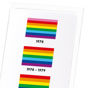 History of rainbow pride flag (Pack of 8 cards)