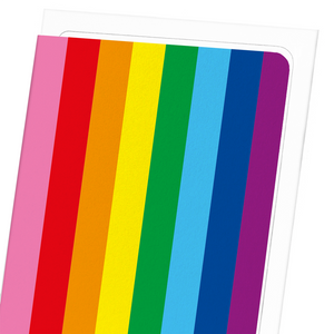 Original 8 colour LGBT pride flag (Pack of 8 cards)