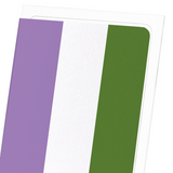 Genderqueer pride flag (Pack of 8 cards)