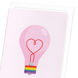 Rainbow lightbulb (Pack of 8 cards)